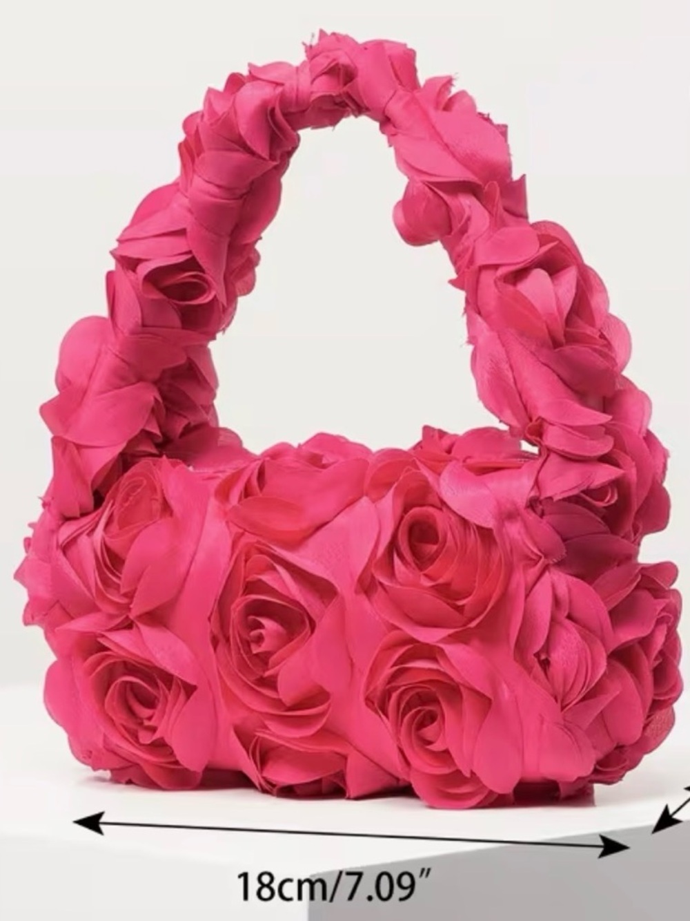 Apricot Rose Clutch 3D Floral | Wedding Prom Formal Evening Purse Boutique - Picture 2 of 5